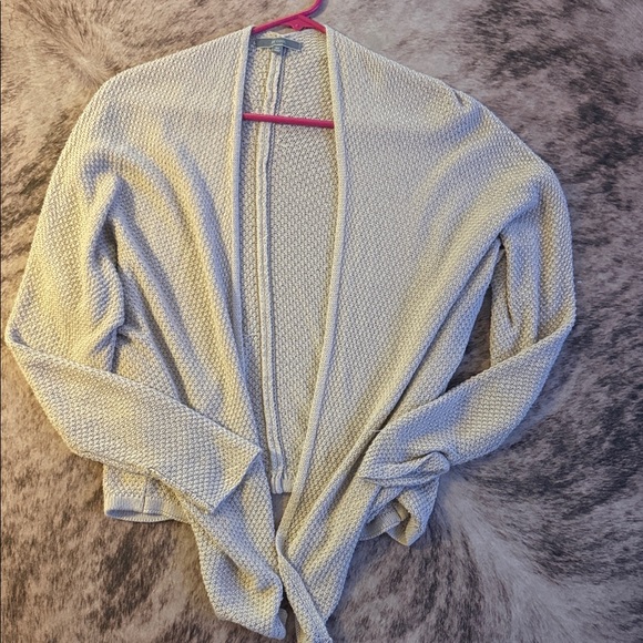 BE COOL Sweaters - BE COOL Cream Open-Front Knit Cardigan